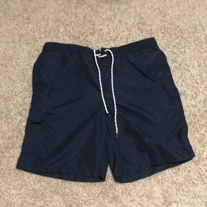Target brand mens lined swim trunks in navy, size L